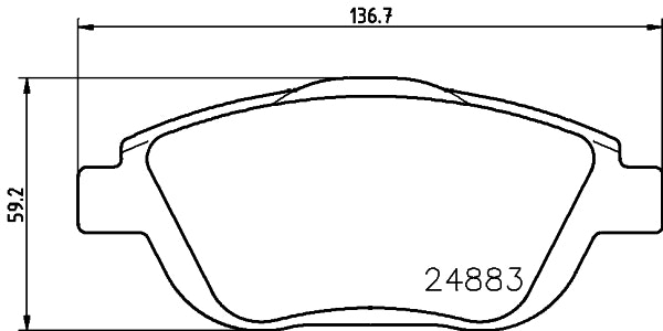 NF PARTS Комплект тормозных колодок, дисковый тормоз NF0014551